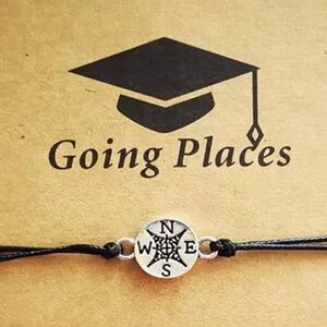 High School/College graduation Compass bracelet